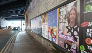 'We Understand' poster on a Leeds underpass - 'We Understand' was a campaign featuring staff from substance use services sharing their lived experience